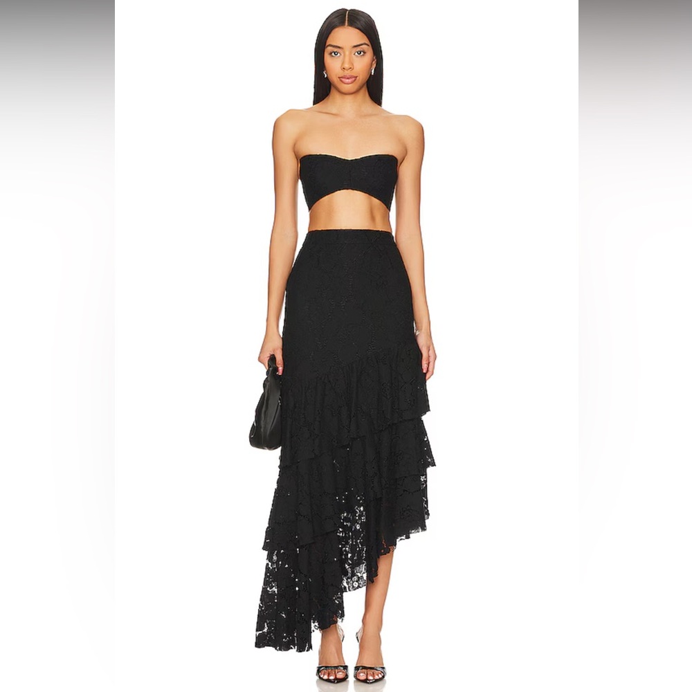 NWT Revolve NBD Fazal Midi Skirt and Top in Black